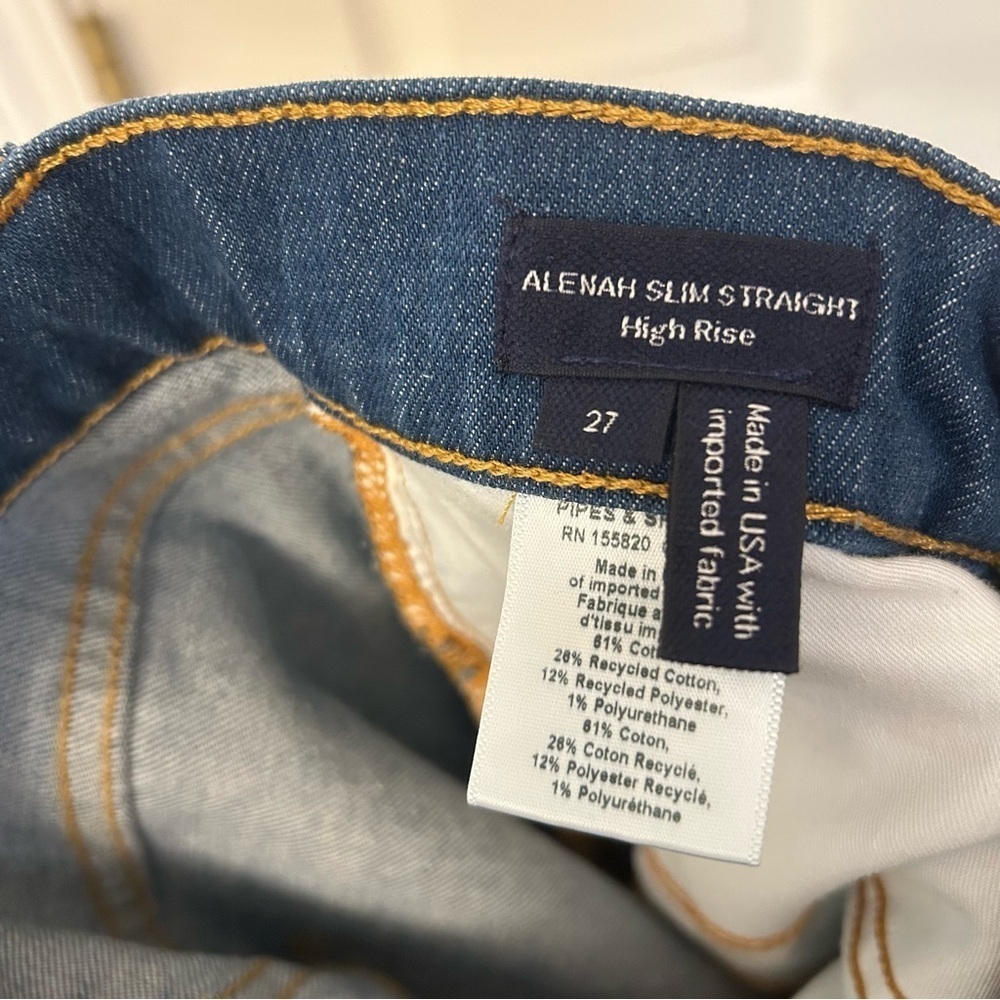 Veronica Beard Alenah Slim Straight Leg Jeans in Cornflower Size 27 - Picture 9 of 12